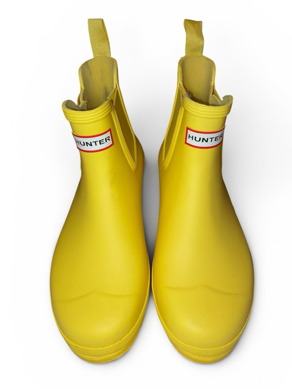 HUNTER “CHELSEA” Waterproof Short Rubber Rain Boot Classic Yellow Size 10 - Picture 4 of 7